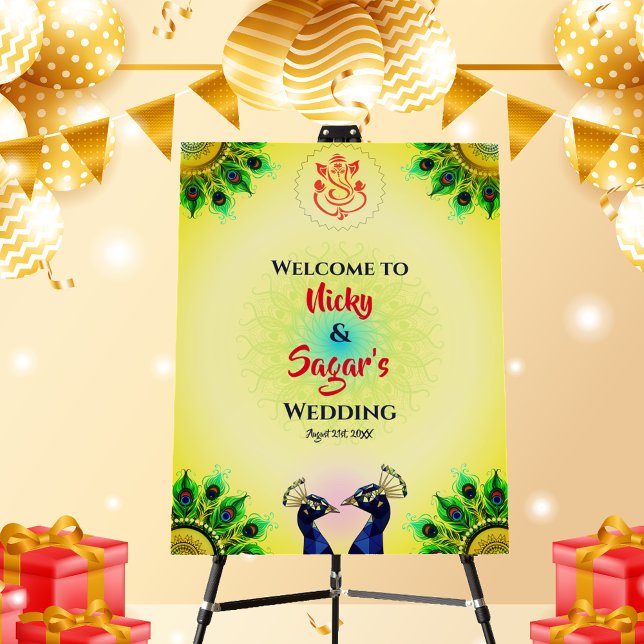 Indian Hindu Wedding Welcome Sign Foam Board (Creator Uploaded)