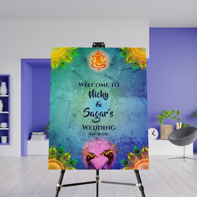 Indian Hindu Wedding Welcome Sign Foam Board (Creator Uploaded)