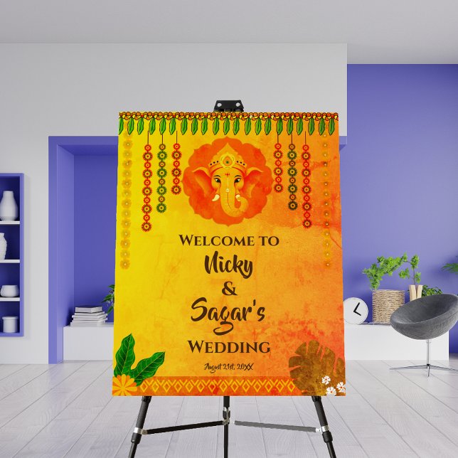 Indian Hindu Wedding Welcome Sign Foam Board (Creator Uploaded)