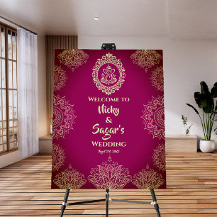 Indian Hindu Wedding Welcome Sign Foam Board