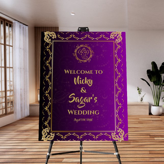 Indian Hindu Wedding Welcome Sign Foam Board (Creator Uploaded)