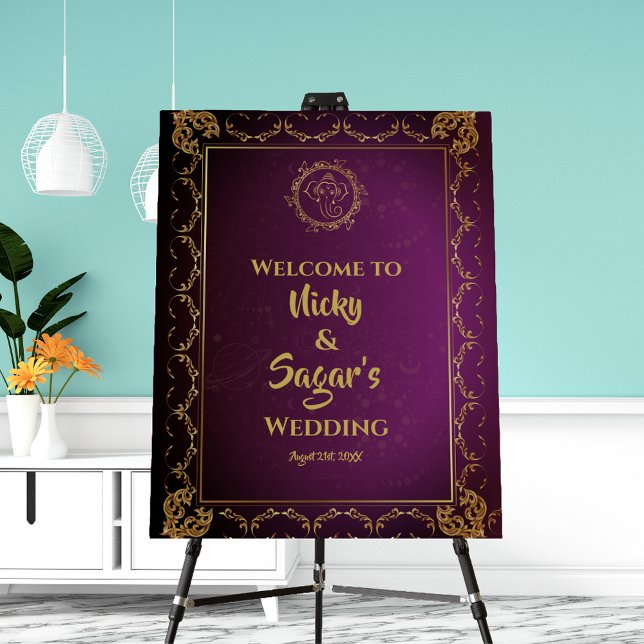 Indian Hindu Wedding Welcome Sign Foam Board (Creator Uploaded)