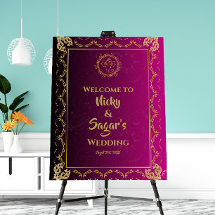 Indian Hindu Wedding Welcome Sign Foam Board