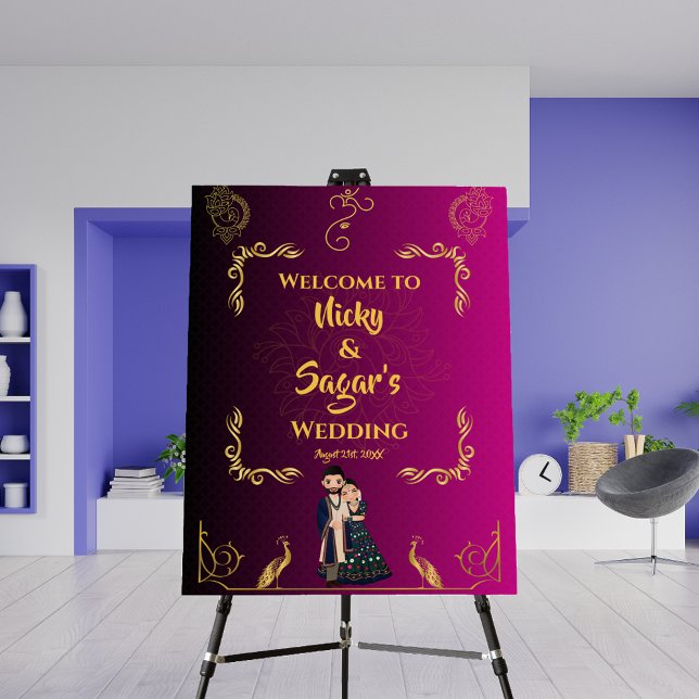 Indian Hindu Wedding Welcome Sign Foam Board (Creator Uploaded)