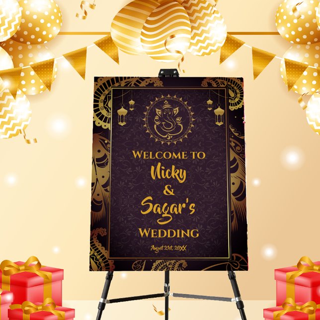 Indian Hindu Wedding Welcome Sign Foam Board (Creator Uploaded)