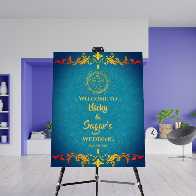 Indian Hindu Wedding Welcome Sign Foam Board (Creator Uploaded)