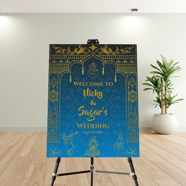 Indian Hindu Wedding Welcome Sign Foam Board (Creator Uploaded)