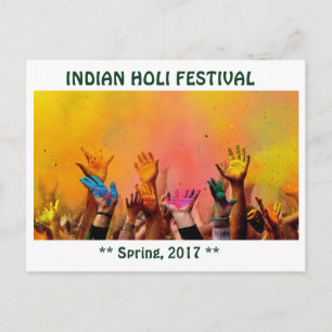 INDIAN HOLI FESTIVAL POSTCARD