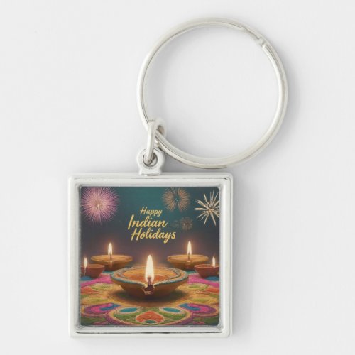 Indian holiday image keychain 