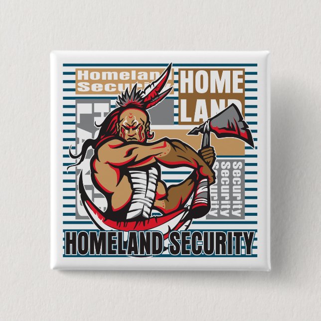 Indian Homeland Security Button (Front)
