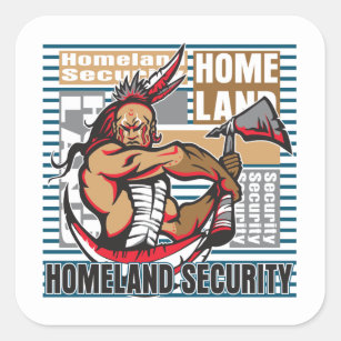 Indian Homeland Security Square Sticker