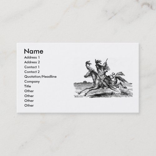 Indian Horseback Business Card