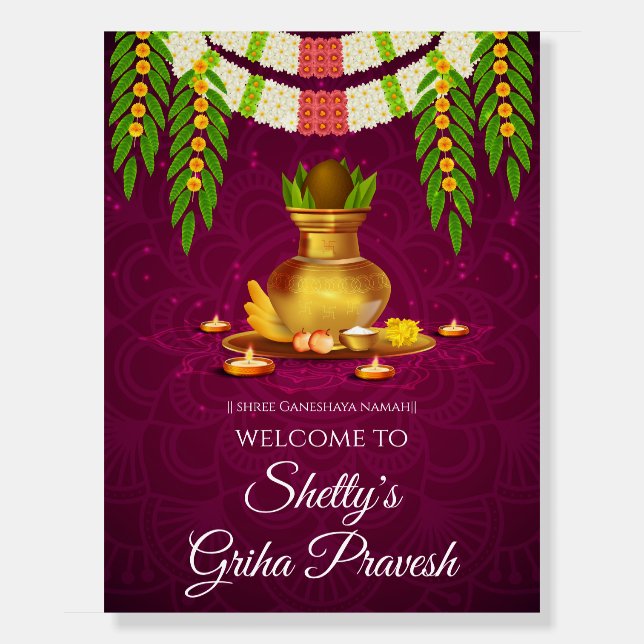 Indian Housewarming poster & Gruhapravesam poster (Front)
