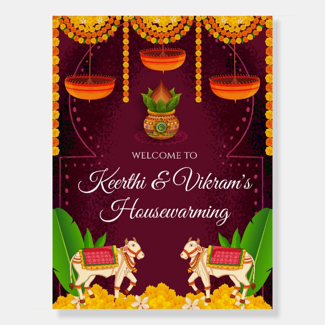 Indian Housewarming signs & Grihapravesham signs (Front)