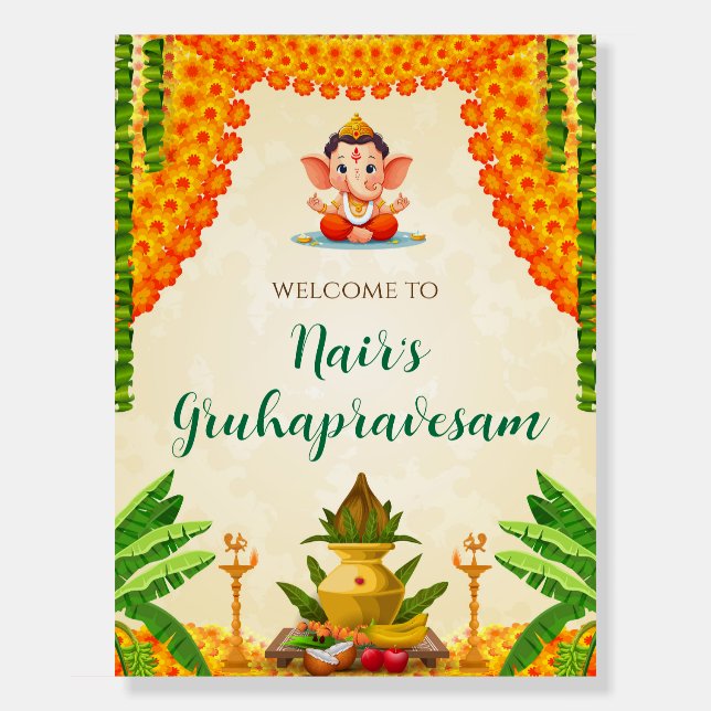 Indian Housewarming signs Gruhapravesham signs (Front)