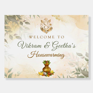 Indian Housewarming Welcome Sign Foam Board