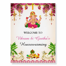 Indian Housewarming Welcome Sign, Graha Pravesh