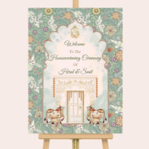 Indian Housewarming Welcome Sign Vastu Puja Griha 