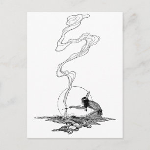 Indian in His Solitude by NC Wyeth Vintage Western Postcard