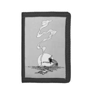 Indian in His Solitude by NC Wyeth Vintage Western Trifold Wallet