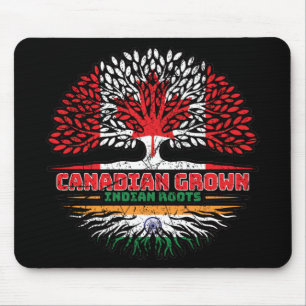 Indian India Canadian Canada Tree Roots Flag Mouse Pad