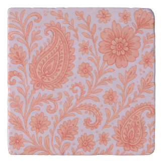 indian india print peacocks trivet