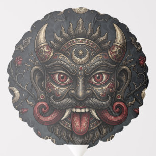 Indian Inspired Gothic Halloween Protective Mask Balloon