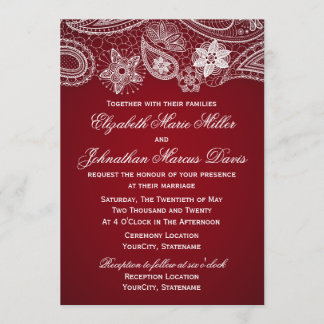 Indian Invitation, choose your color! Invitation