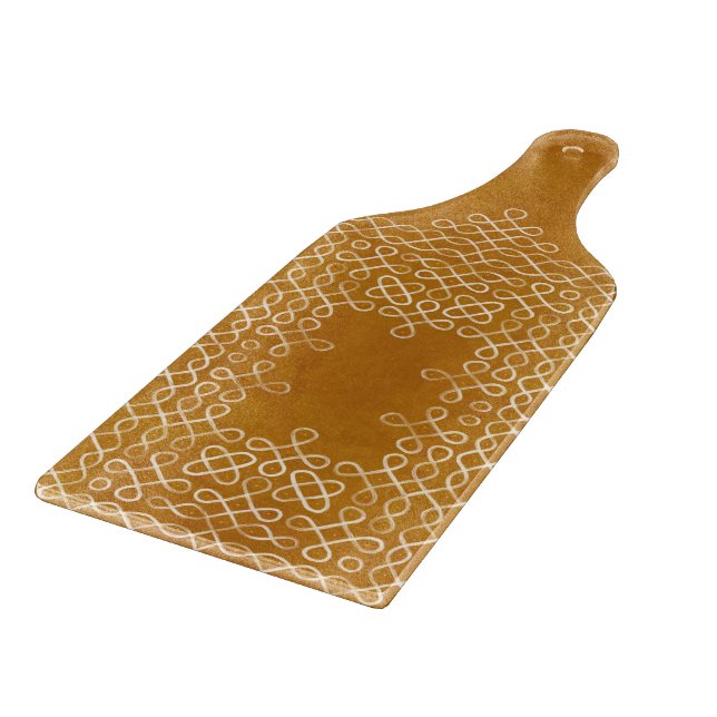Indian Kolam Cutting Board (Corner)
