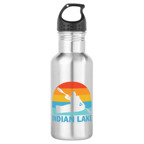 Indian Lake New York Kayak Stainless Steel Water Bottle