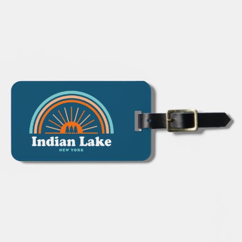 Indian Lake New York Rainbow Luggage Tag