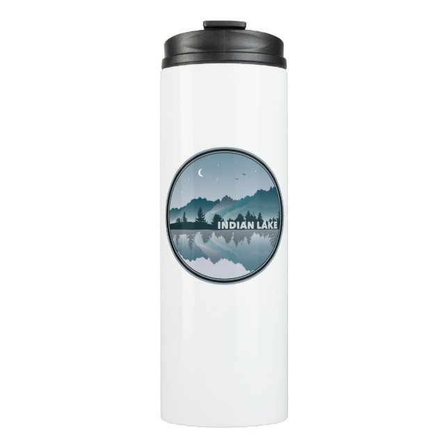 Indian Lake New York Reflection Thermal Tumbler (Front)