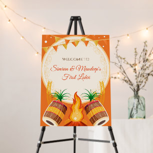 Indian Lohri decoration Welcome to Lohri Sign