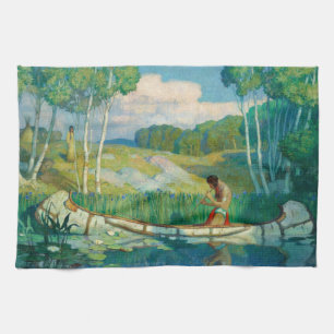 Indian Love Call by Newell Convers Wyeth Kitchen Towel