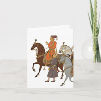 Indian Maharaja on Horseback, Thank You Note/Card