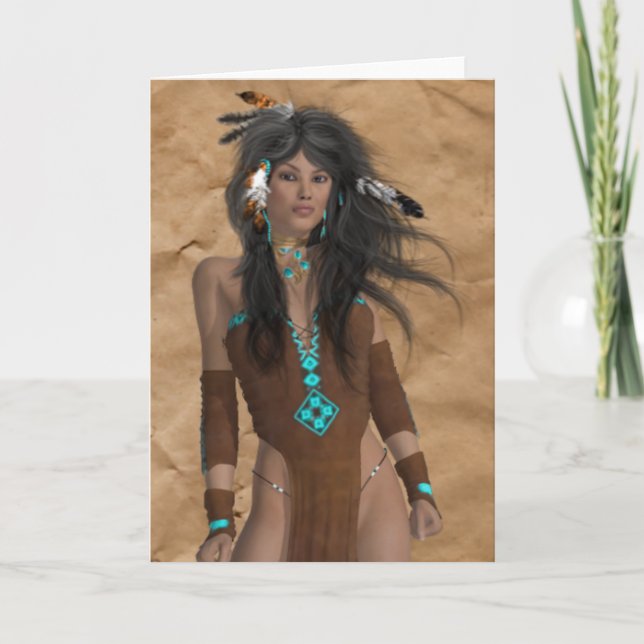 Indian Maiden All Occasion Card (Front)