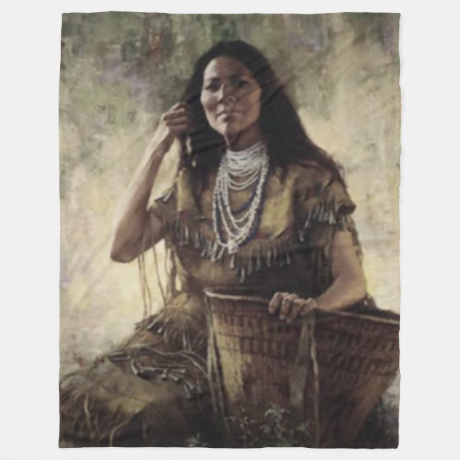 INDIAN MAIDEN FLEECE BLANKET (Front)