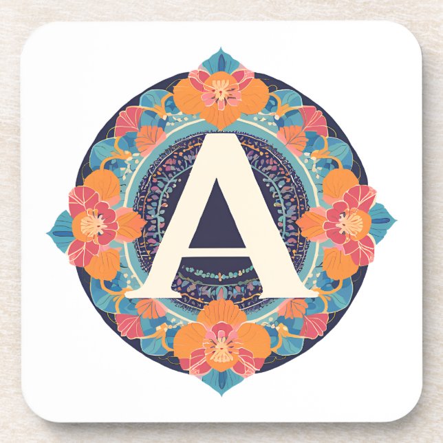 Indian Mandala Art Coaster – Handcrafted Vibrant  (Front)