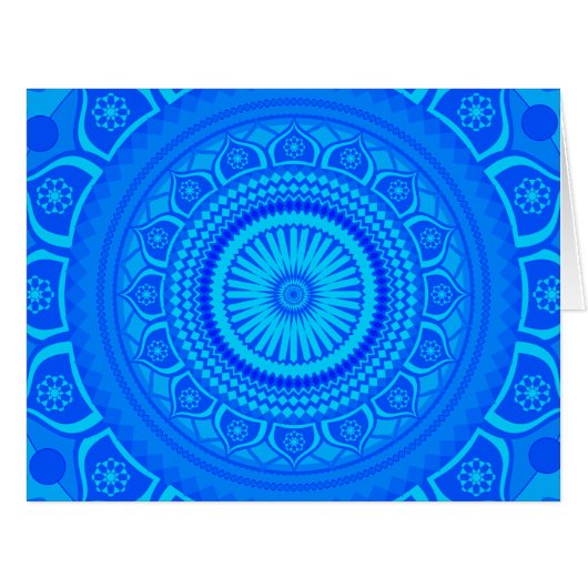Indian mandala Blue Cards (Front Horizontal)