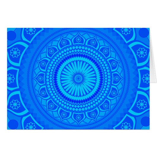 Indian mandala Blue Cards (Front Horizontal)