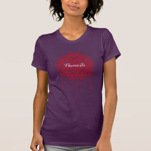 Indian Mandala burgundy Namaste yoga T-Shirt