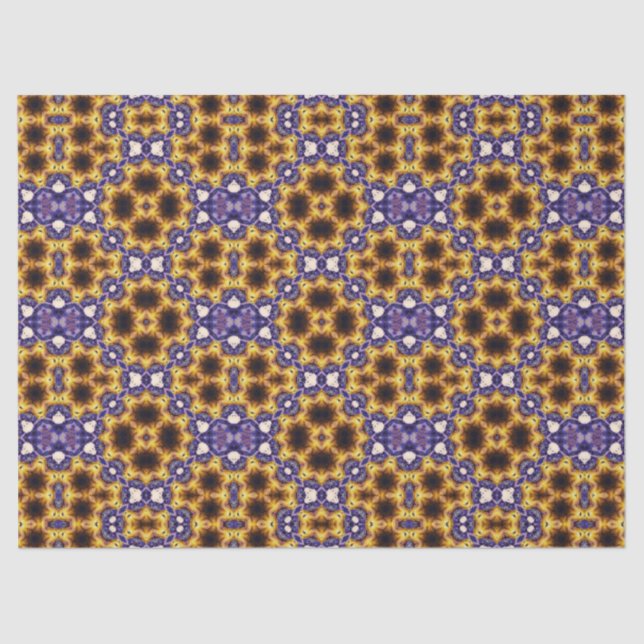 Indian Mandala Geometric Art Deco Seamless Pattern Tissue Paper (Front)