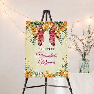 Indian Mehndi posters & Mehndi Welcome board