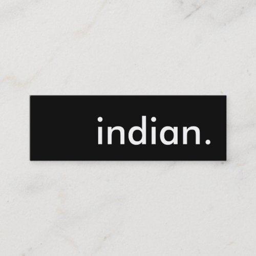 indian mini business card