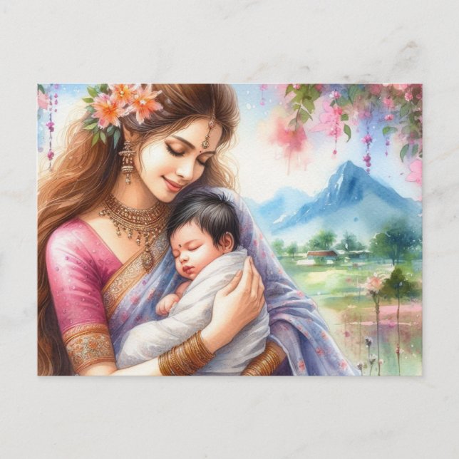 Indian Mom 12 Postcard (Front)