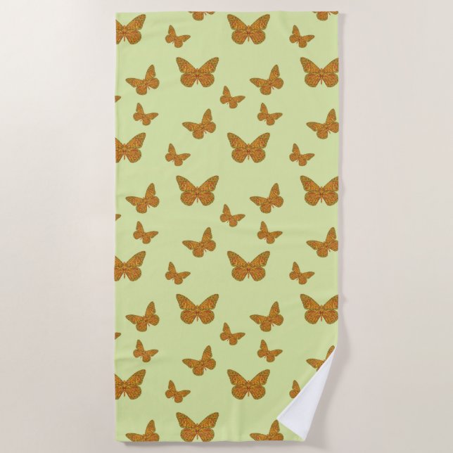 Indian Monarch Beach Towel (Front)