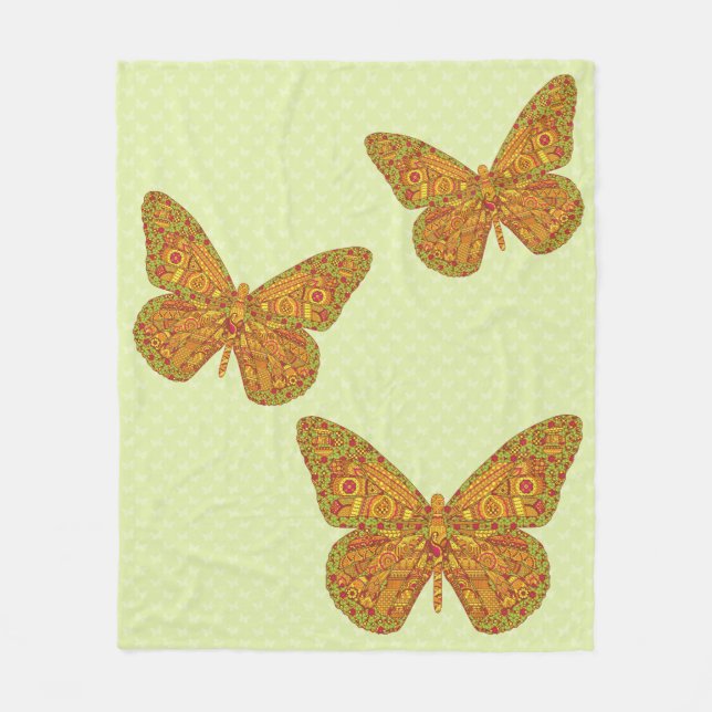 Indian Monarch Fleece Blanket (Front)