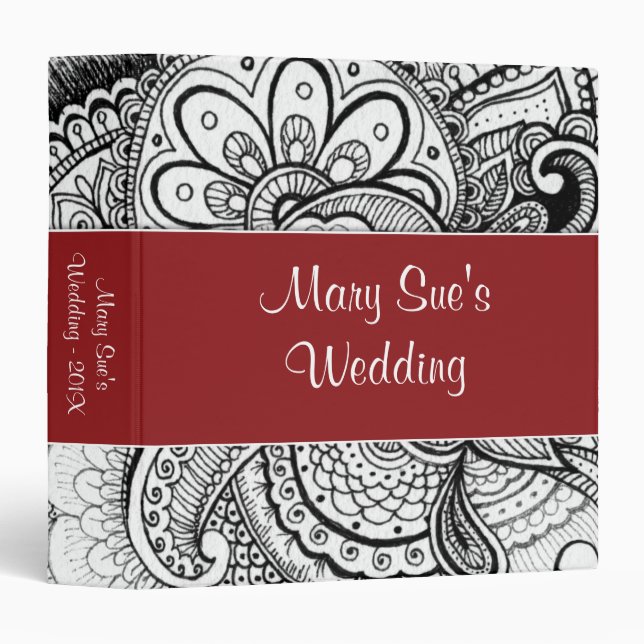 Indian Moroccan Exotic Ethnic African Henna Tattoo Binder (Front/Spine)