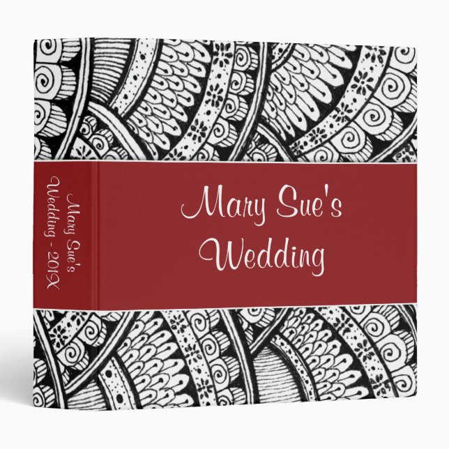 Indian Moroccan Exotic Ethnic African Henna Tattoo Binder (Front/Spine)