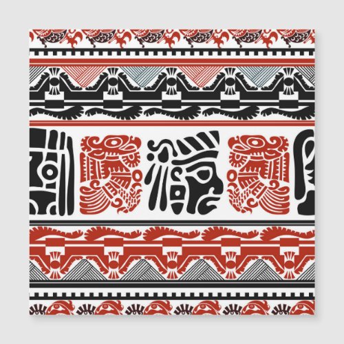 Indian motifs black red seamless pattern